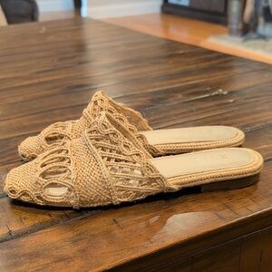 Zyne Raffy I Mule Slides Raffia 38